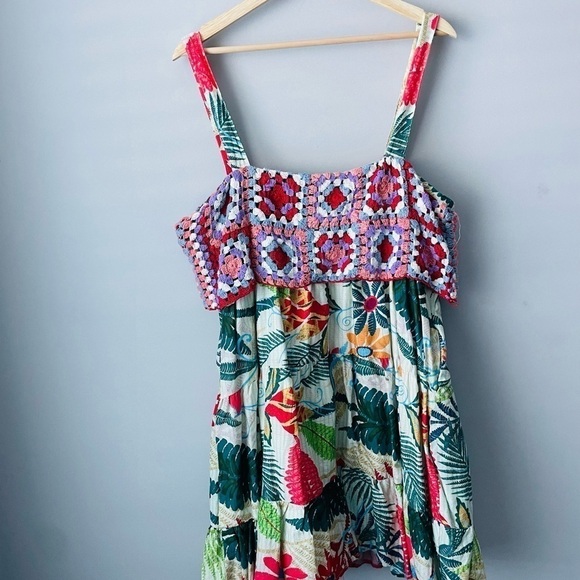 Farm Rio Anthropologie Crochet Mini Dress Blogger Fav - Picture 7 of 9